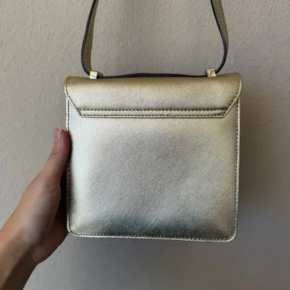 Kate Spade New York Gold Square Crossbody Bag